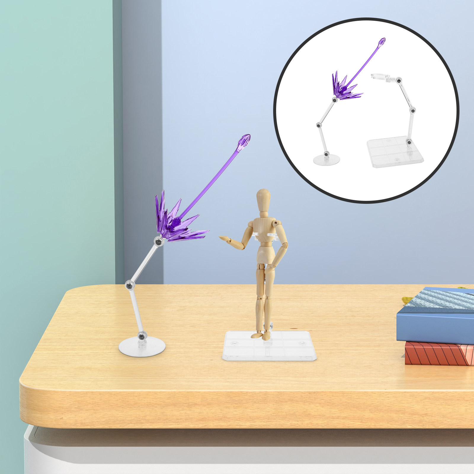 Action Figure Stand - 2Pcs Clear Plastic Action Figure Stand