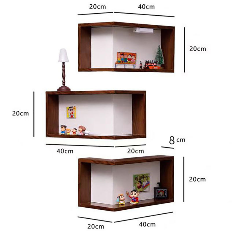Pop Display Shelf - 90° Corner Wall Mounted Display Cabinet