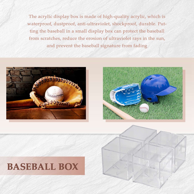 4Pcs Baseball Display Case,UV  - đánh giá và giá Display Case Acrylic