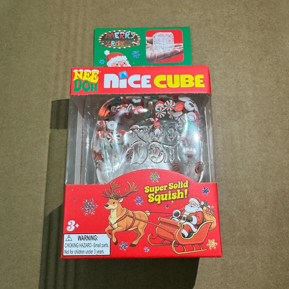 NeeDoh Xmas Santa Nice Cube Sq - đánh giá và giá Fidget Cube Original
